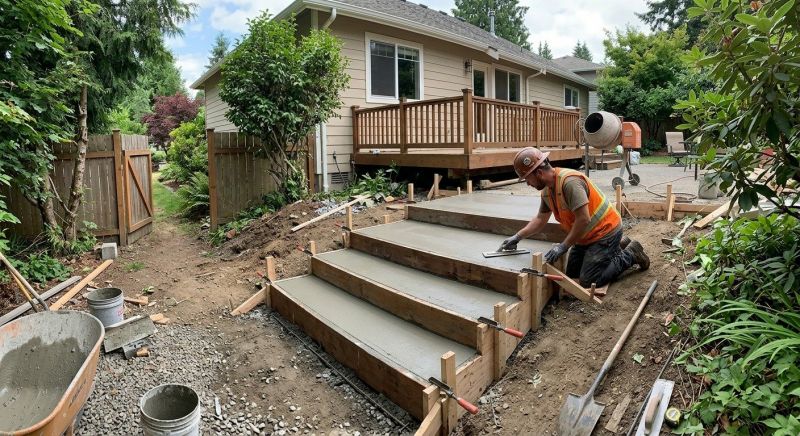 Poured Steps Installation in Denver, CO